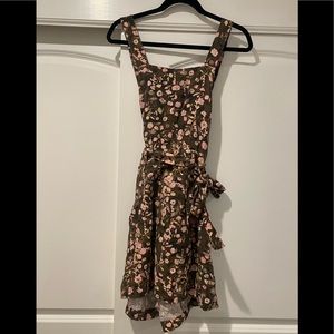 Free people, Brown and pink floral jumper/dress